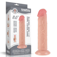 Lovetoy Sliding Skin Dual Layer Dong 8" Lovetoy