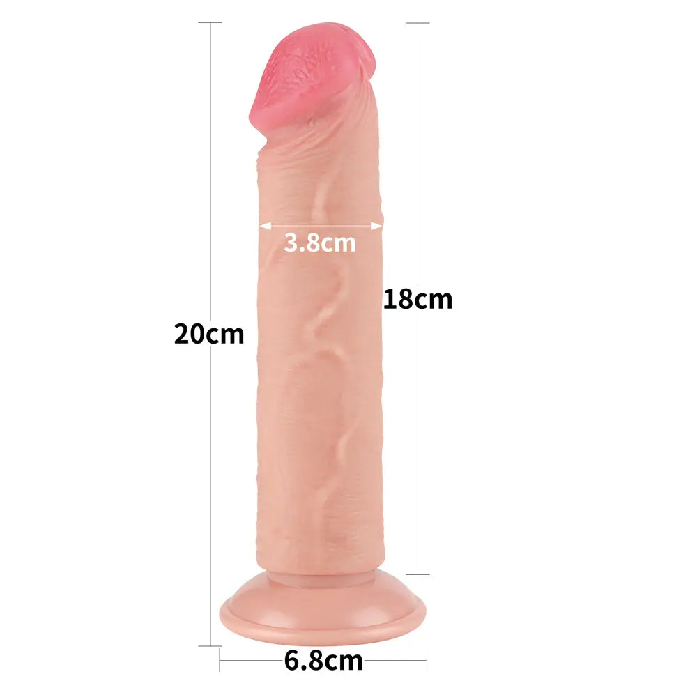 Lovetoy Sliding Skin Dual Layer Dong 8" Lovetoy