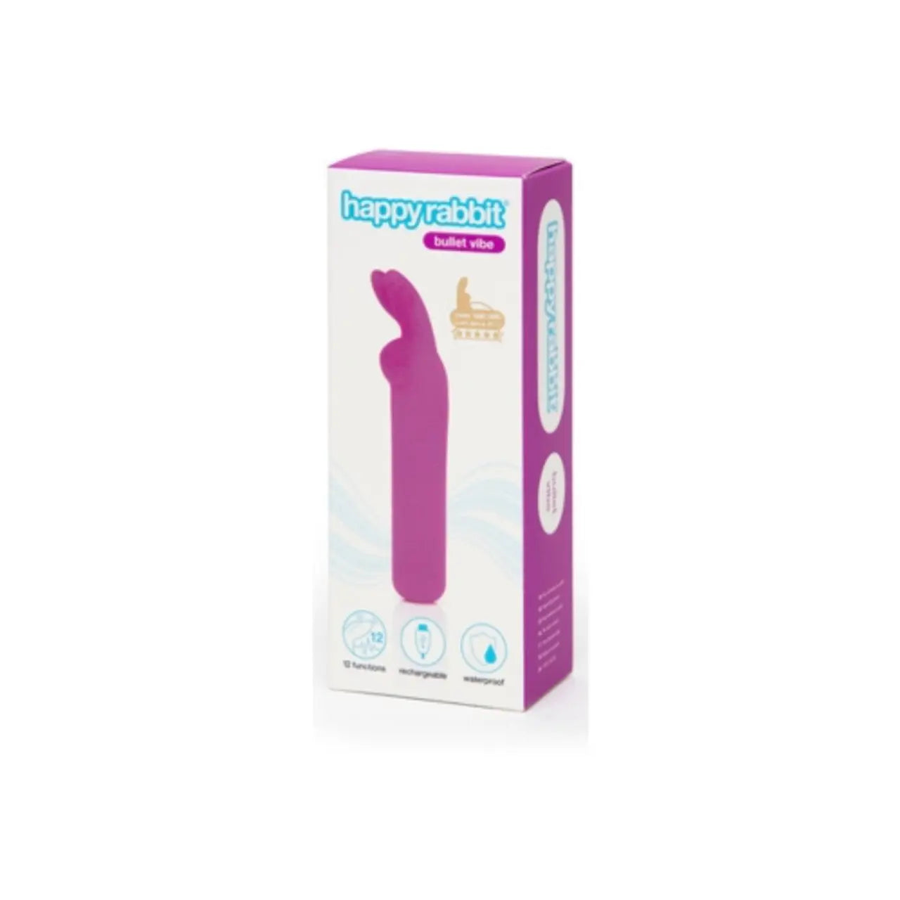Happy Rabbit Rechargeable Silicone Rabbit Ears Bullet Vibrator Happy Rabbit