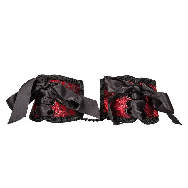CalExotics Scandal Corset Cuffs Red CalExotics