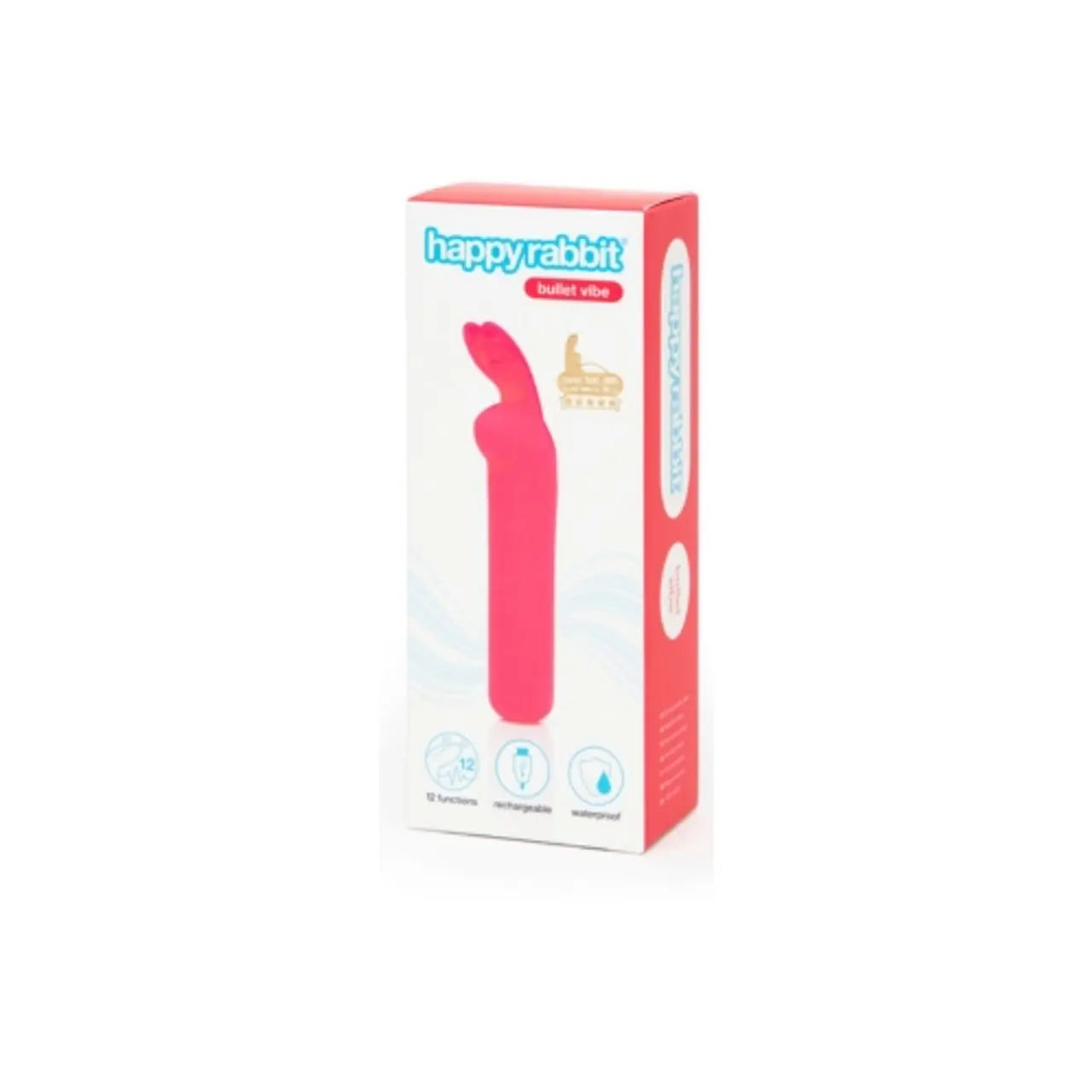 Happy Rabbit Rechargeable Silicone Rabbit Ears Bullet Vibrator Happy Rabbit