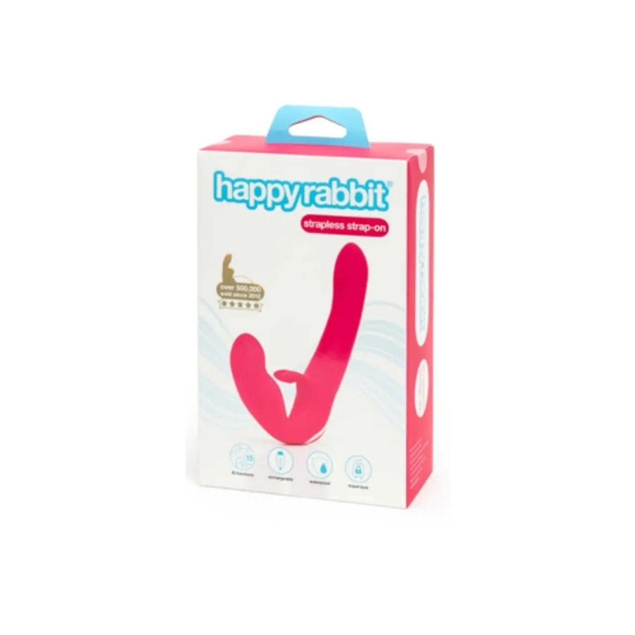 Happy Rabbit Rechargeable Vibrating Strapless Strap On Pink Happy Rabbit