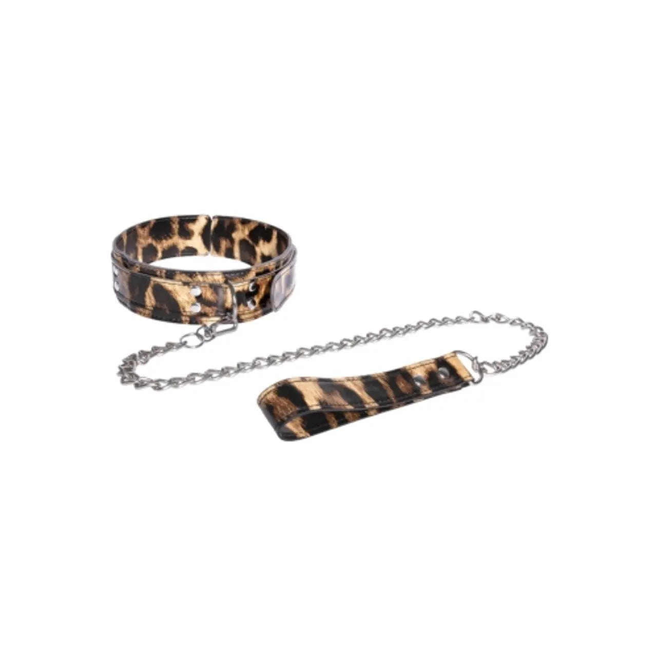 Excellent Power Leopard PU Collar and Leash Excellent Power
