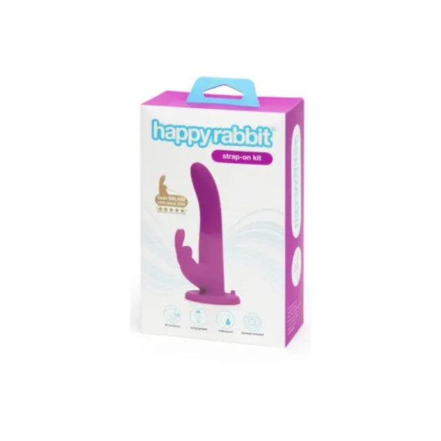 Happy Rabbit Rechargeable Vibrating Strap On Harness Set Purple Happy Rabbit