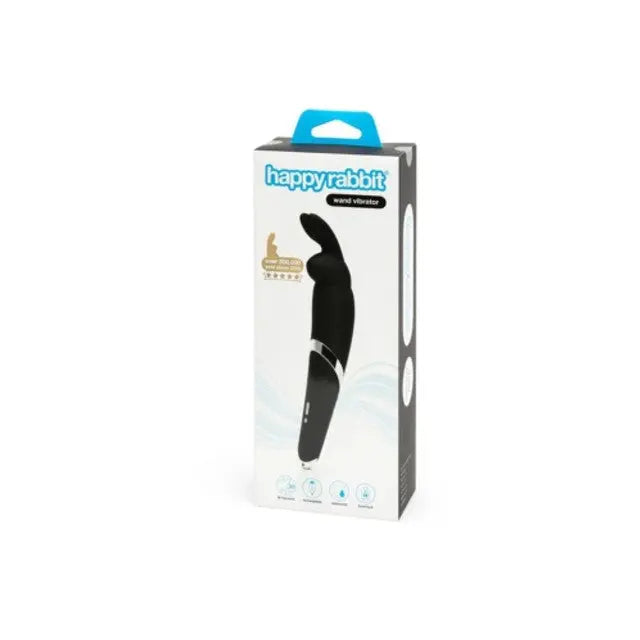 Happy Rabbit Rechargeable Wand Vibrator Black Happy Rabbit