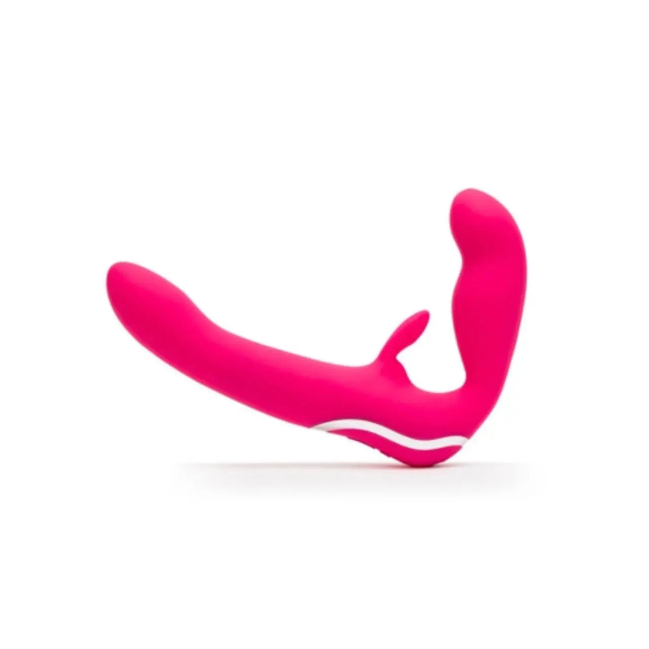 Happy Rabbit Rechargeable Vibrating Strapless Strap On Pink Happy Rabbit