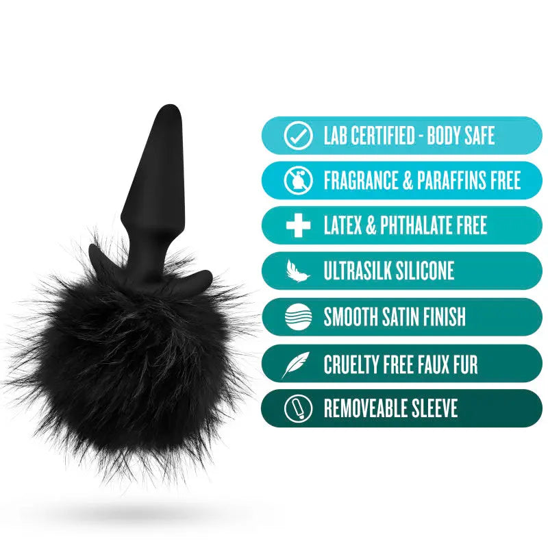 Anal Adventures Platinum Rabbit Tail Plug Blush Novelty