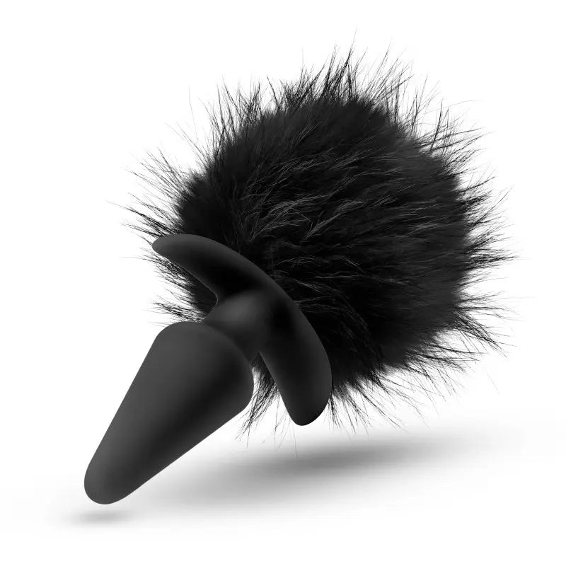 Anal Adventures Platinum Rabbit Tail Plug Blush Novelty