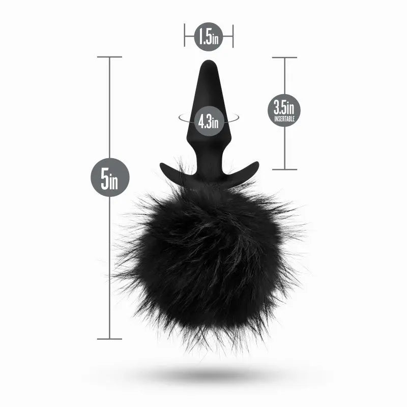 Anal Adventures Platinum Rabbit Tail Plug Blush Novelty