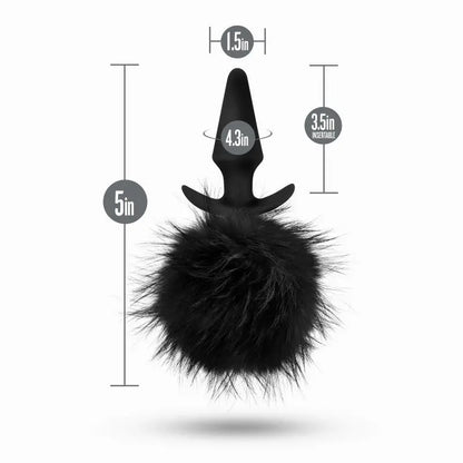 Anal Adventures Platinum Rabbit Tail Plug Blush Novelty