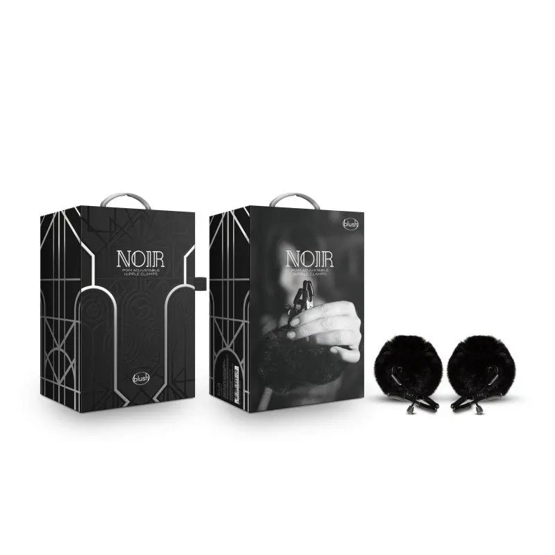 Noir Pom Adjustable Nipple Clamps Blush Novelty