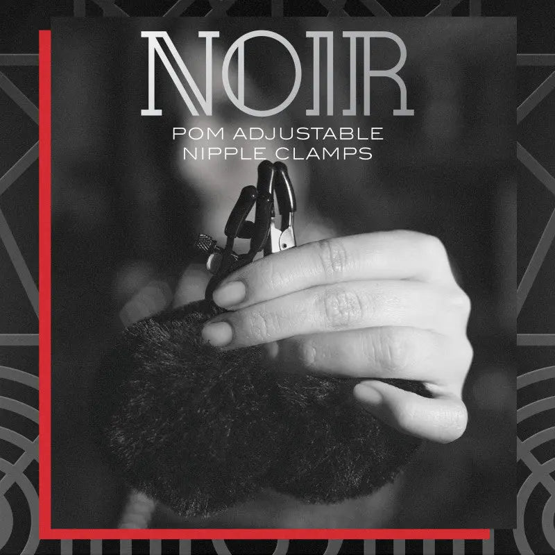 Noir Pom Adjustable Nipple Clamps Blush Novelty
