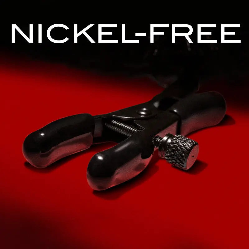 Noir Pom Adjustable Nipple Clamps Blush Novelty
