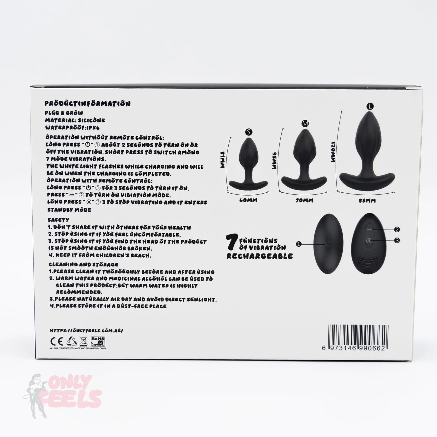 Only Feels Plug and Grow Anal Training Plugs