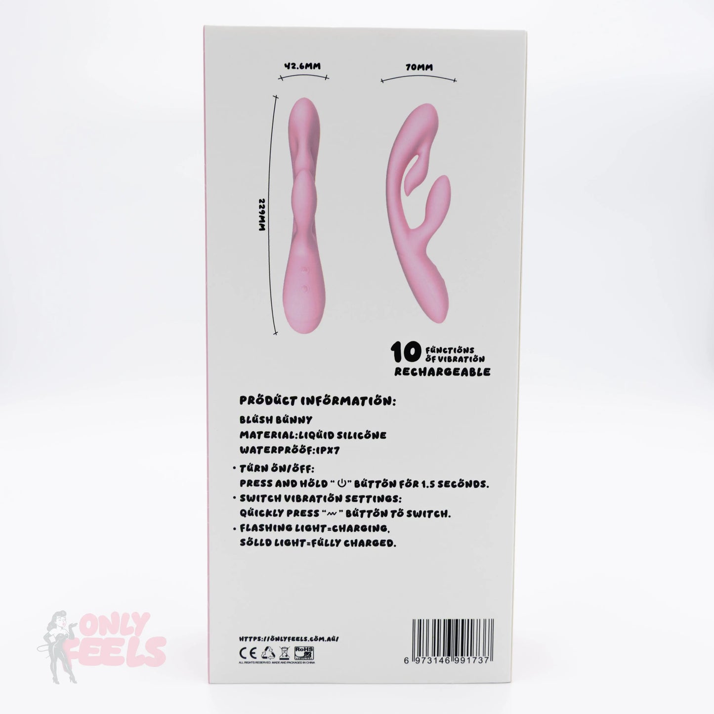 Only Feels Blush Bunny Rabbit Vibrator